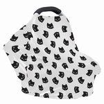 Black And White Cat Pattern Print Baby Seat Cover