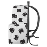 Black And White Cat Pattern Print Backpack