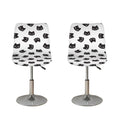 Black And White Cat Pattern Print Bar Stool Covers