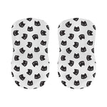 Black And White Cat Pattern Print Bar Stool Covers