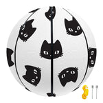 Black And White Cat Pattern Print Basketball
