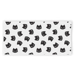 Black And White Cat Pattern Print Beach Towel