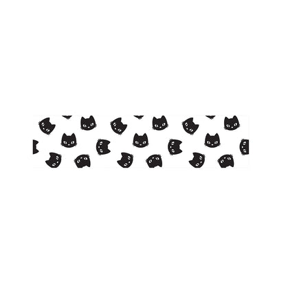 Black And White Cat Pattern Print Bed Runner