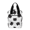 Black And White Cat Pattern Print Bible Tote Bag