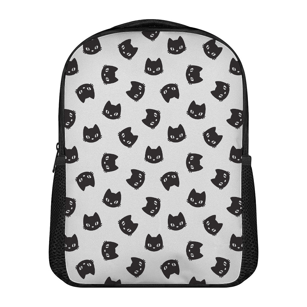 Black And White Cat Pattern Print Casual Backpack
