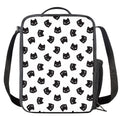 Black And White Cat Pattern Print Crossbody Lunch Bag
