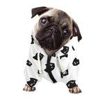 Black And White Cat Pattern Print Dog Zip Up Hoodie