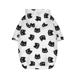 Black And White Cat Pattern Print Dog Zip Up Hoodie