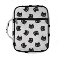 Black And White Cat Pattern Print Front Pocket Bible Bag