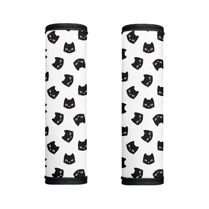 Black And White Cat Pattern Print Handle Covers