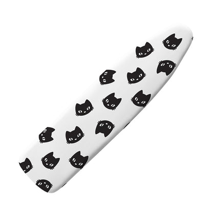 Black And White Cat Pattern Print Ironing Board Cover