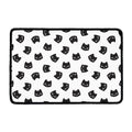 Black And White Cat Pattern Print Kitchen Mat