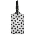 Black And White Cat Pattern Print Luggage Tag