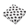 Black And White Cat Pattern Print Outdoor Seat Cushion Cover