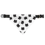 Black And White Cat Pattern Print Over The Collar Dog Bandana