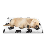 Black And White Cat Pattern Print Pet Cooling Mat Cover