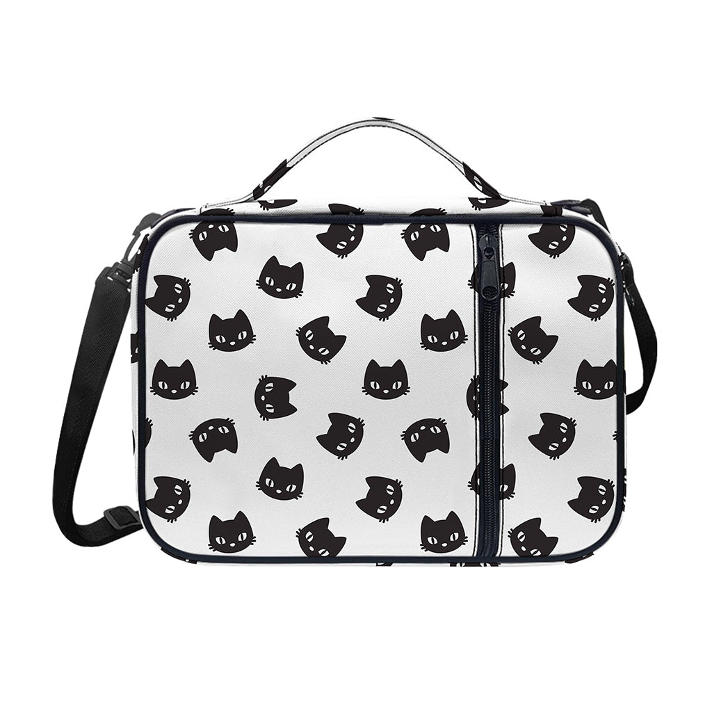 Black And White Cat Pattern Print Shoulder Strap Bible Bag