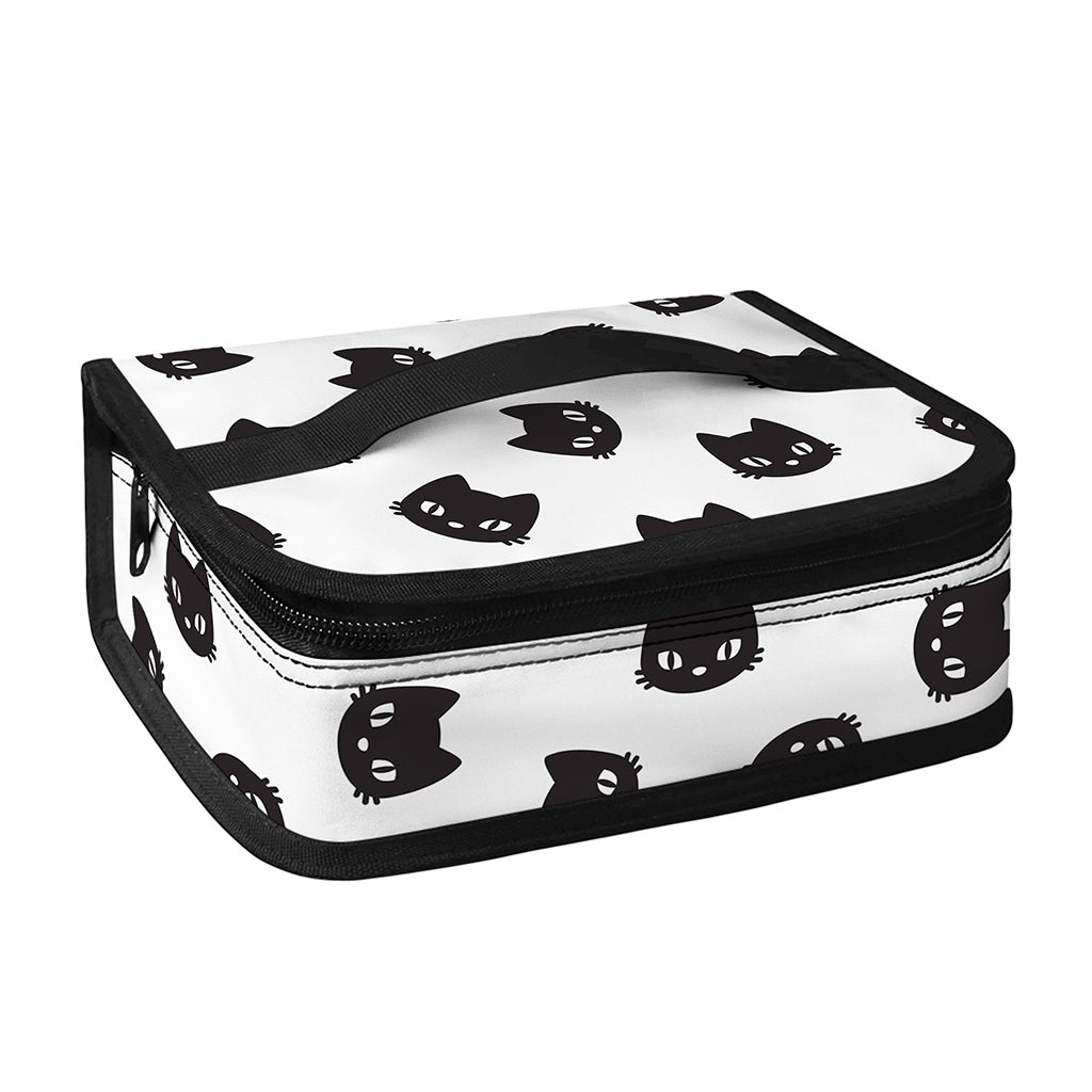Black And White Cat Pattern Print Small Lunch Bag