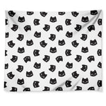 Black And White Cat Pattern Print Tapestry