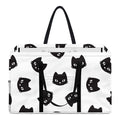 Black And White Cat Pattern Print Utility Tote Bag