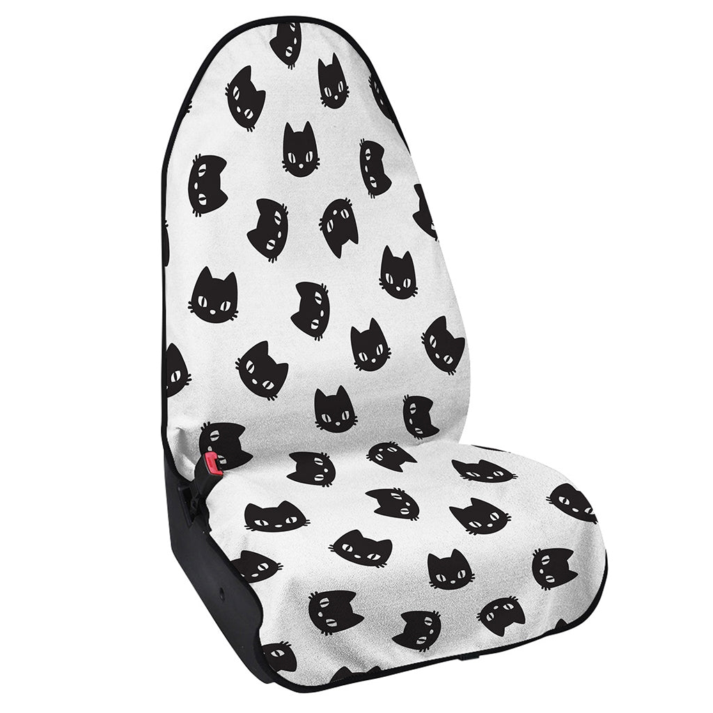 Black And White Cat Pattern Print Waterproof Car Seat Cover