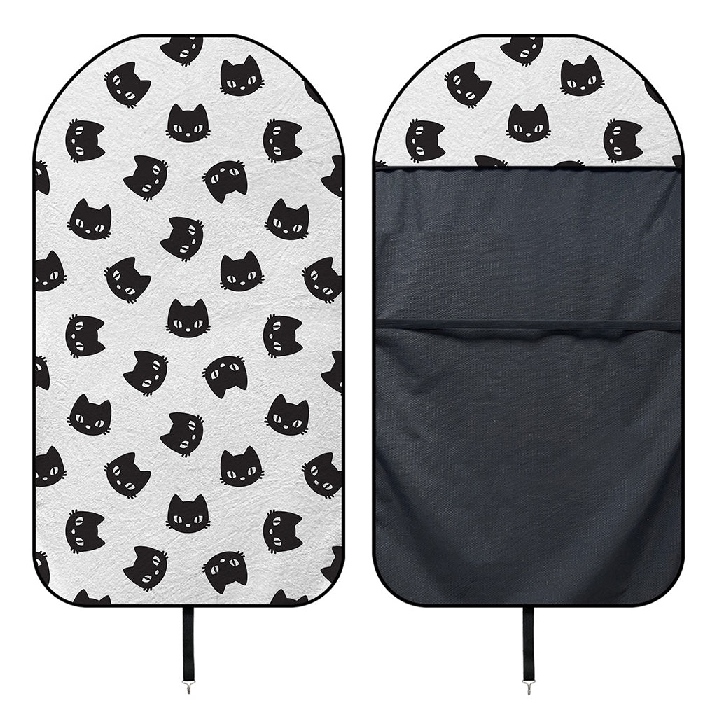 Black And White Cat Pattern Print Waterproof Car Seat Cover