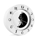 Black And White Cat Yin Yang Print Alarm Clock