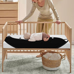 Black And White Cat Yin Yang Print Baby Crib Sheet