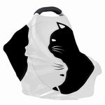 Black And White Cat Yin Yang Print Baby Seat Cover