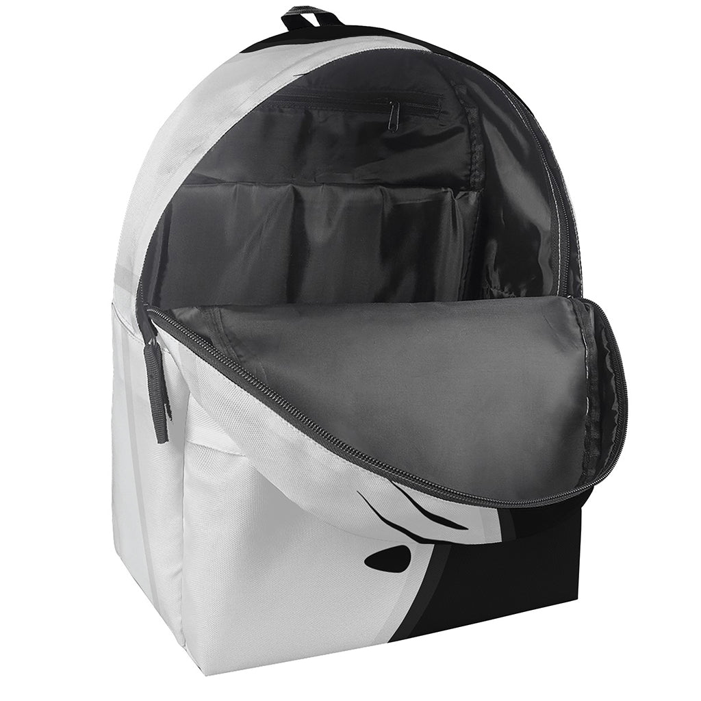 Black And White Cat Yin Yang Print Backpack