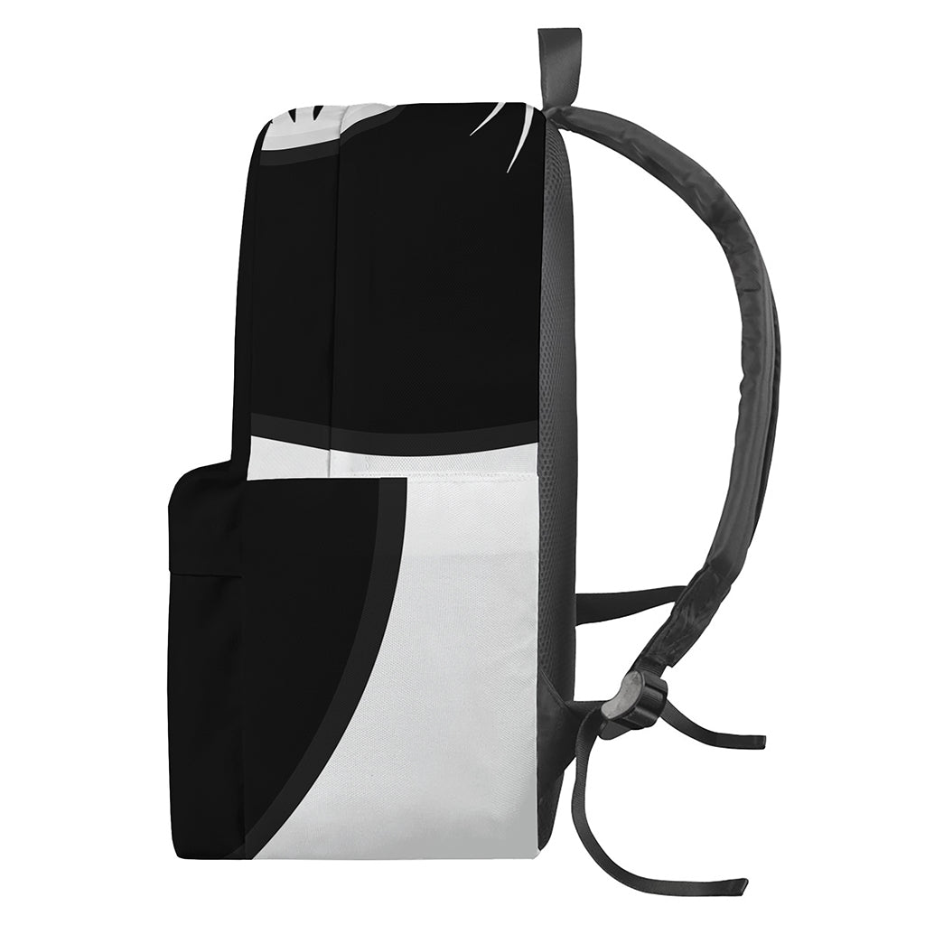 Black And White Cat Yin Yang Print Backpack