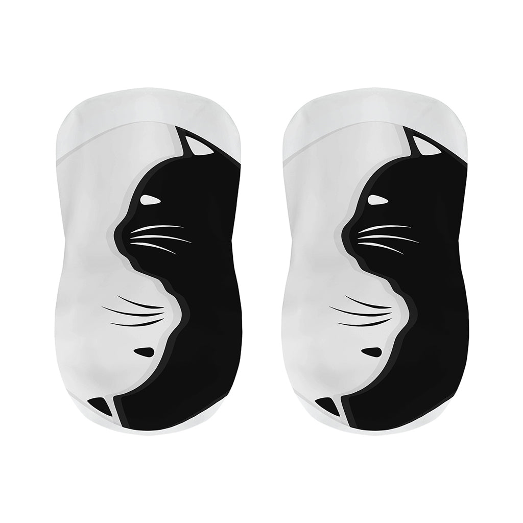 Black And White Cat Yin Yang Print Bar Stool Covers