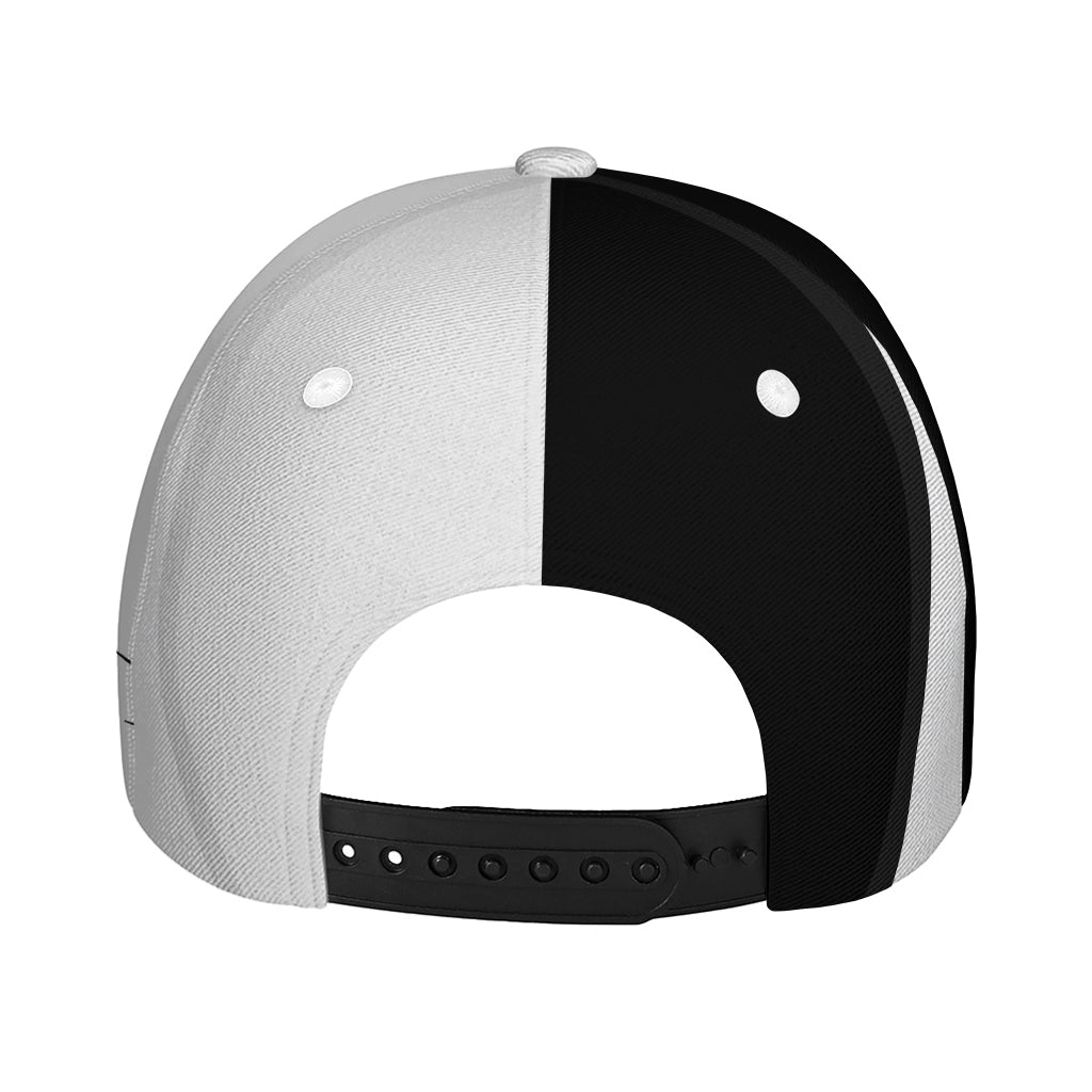 Black And White Cat Yin Yang Print Baseball Cap