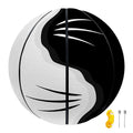 Black And White Cat Yin Yang Print Basketball