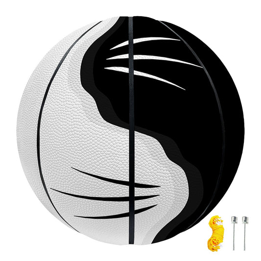 Black And White Cat Yin Yang Print Basketball