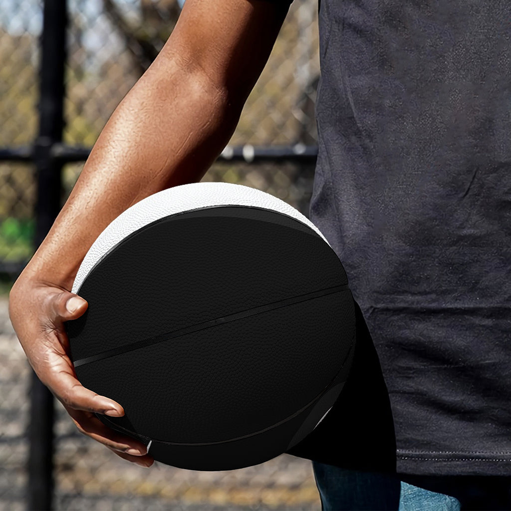 Black And White Cat Yin Yang Print Basketball