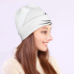 Black And White Cat Yin Yang Print Beanie