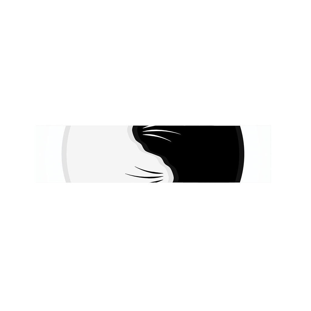 Black And White Cat Yin Yang Print Bed Runner