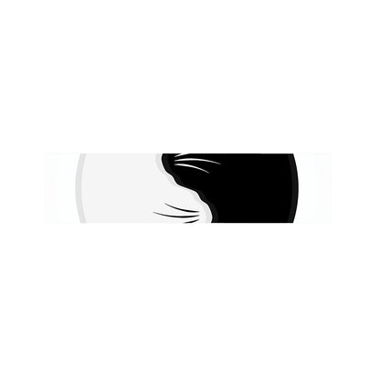 Black And White Cat Yin Yang Print Bed Runner