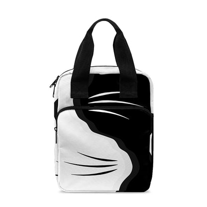 Black And White Cat Yin Yang Print Bible Tote Bag
