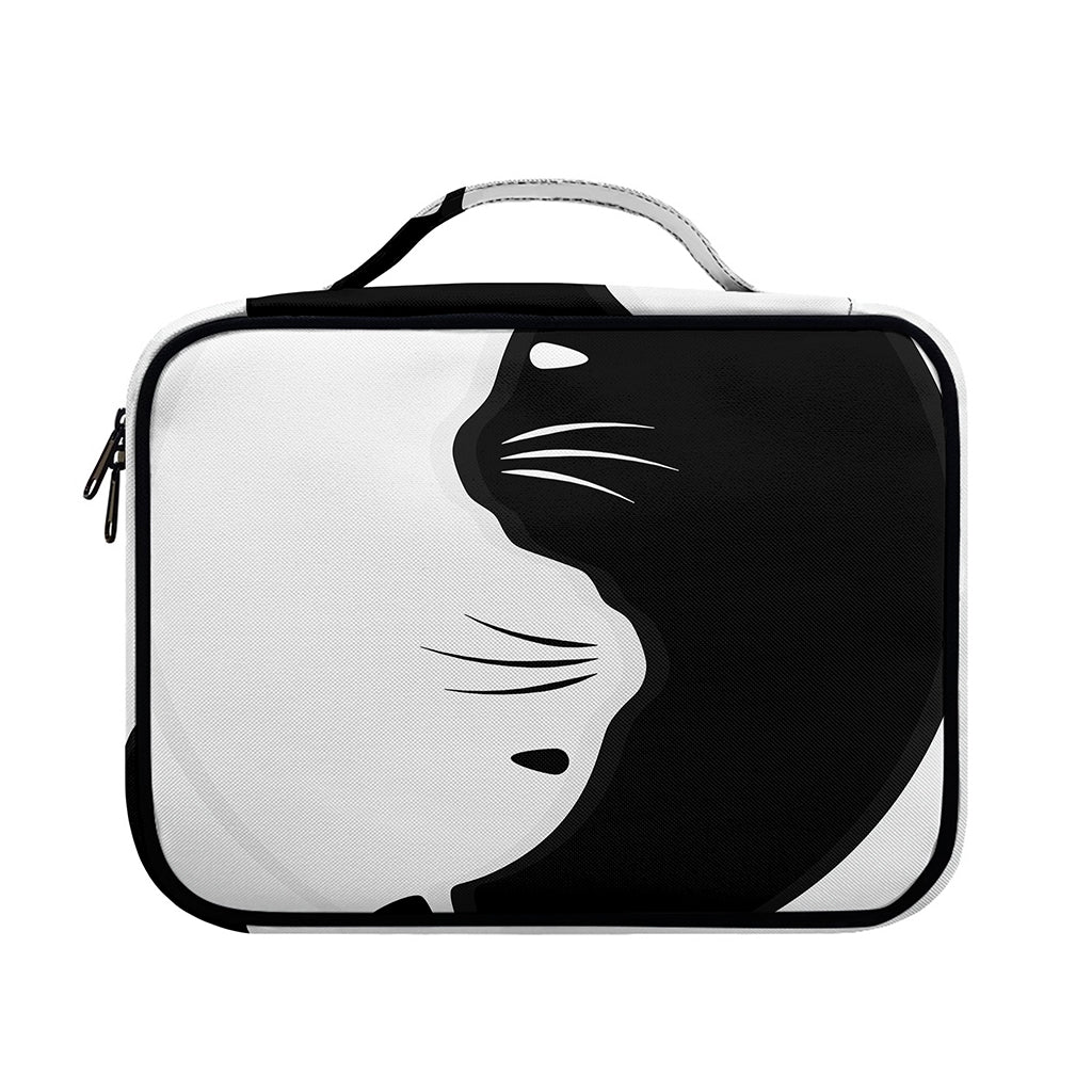 Black And White Cat Yin Yang Print Briefcase Bible Bag