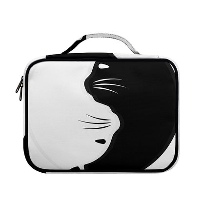 Black And White Cat Yin Yang Print Briefcase Bible Bag