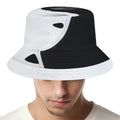 Black And White Cat Yin Yang Print Bucket Hat