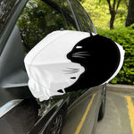 Black And White Cat Yin Yang Print Car Side Mirror Covers