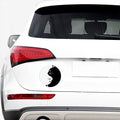 Black And White Cat Yin Yang Print Car Sticker