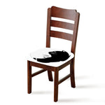 Black And White Cat Yin Yang Print Chair Cushion Cover