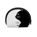 Black And White Cat Yin Yang Print Coin Purse