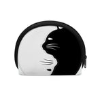 Black And White Cat Yin Yang Print Coin Purse