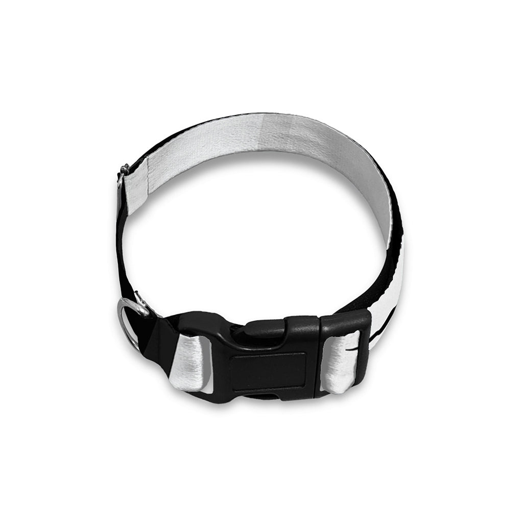 Black And White Cat Yin Yang Print Dog Collar