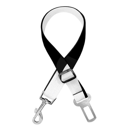 Black And White Cat Yin Yang Print Dog Seat Belt